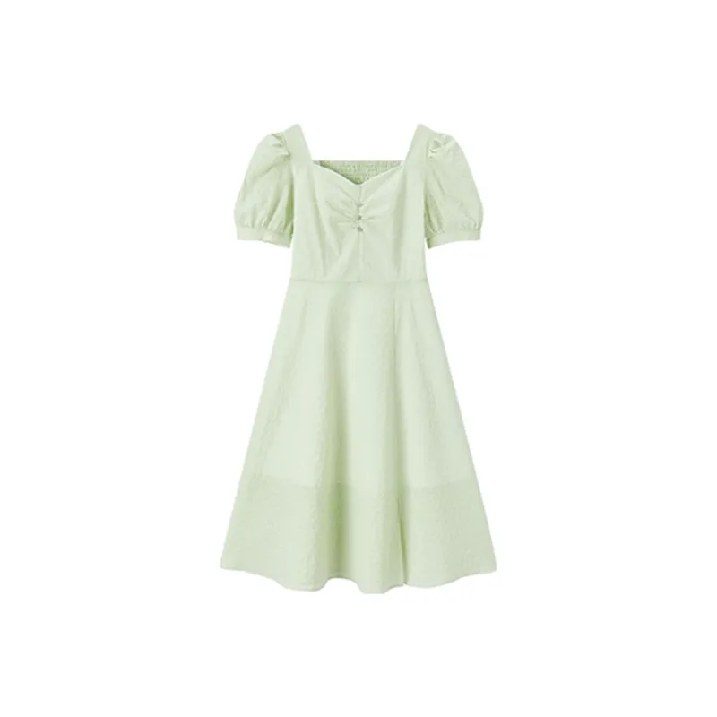 EICHITOO Short Sleeved Dresses Women's Light Green-0