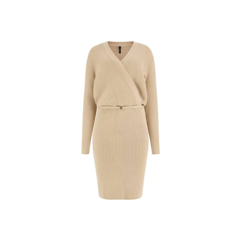 GUESS Long-Sleeved Dresses Women's Beige-0