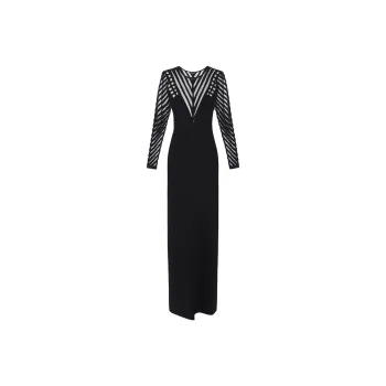 Elisabetta Franchi Transparency Details And Bows Red Carpet Dress