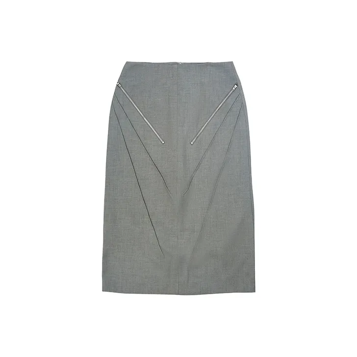 D. MARTINA QUEEN Casual Short Skirts Women's Gray-0