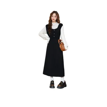 Tonlion Long Sleeved Dress Women's Black
