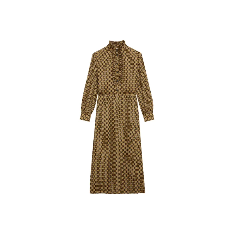 CELINE Long Sleeved Dresses Women's Yellow-0