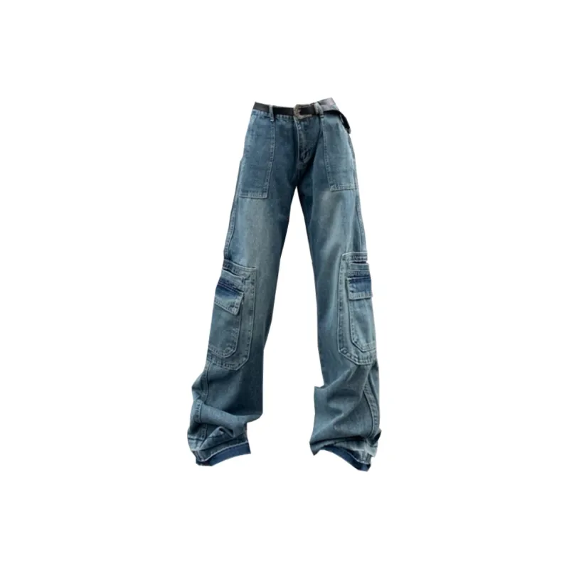 Concubine Zhu Cargo Pants Women's Blue-0