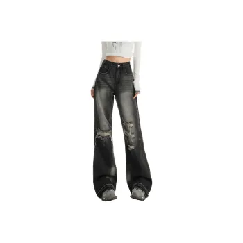 ZAVK Jeans Women's Black Gray Pants