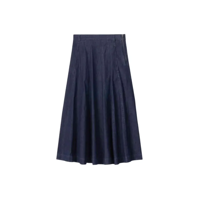 Levis SS23 Ice Cool Denim Long Skirts Women's Denim Blue-0