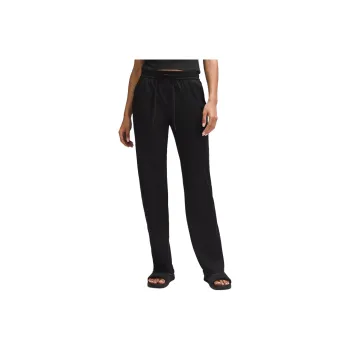 Lululemon Soft JerseyStraight Leg Mid Rise Pant Regular Knitted Sweatpants 32' Women's