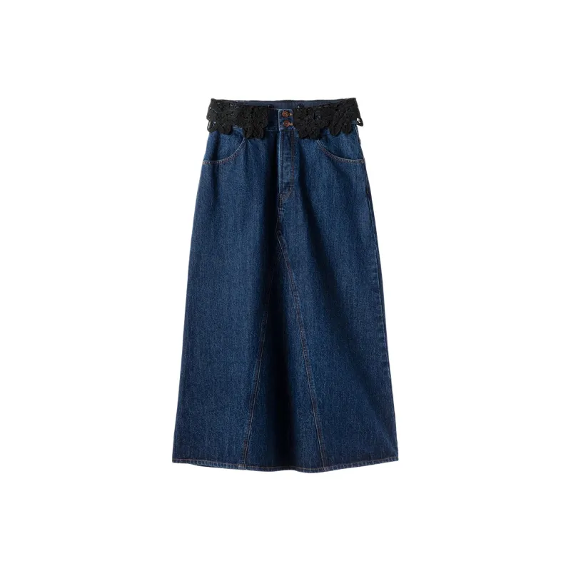 Dickies MUVEIL Collaboration Denim Long Skirts Women's-3