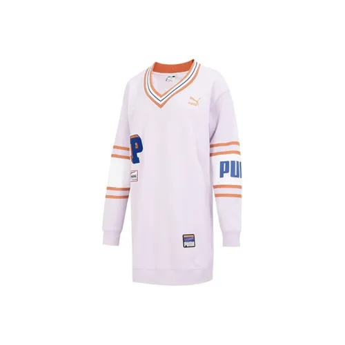 PUMA Long Sleeved Dresses Women's Light Lavender