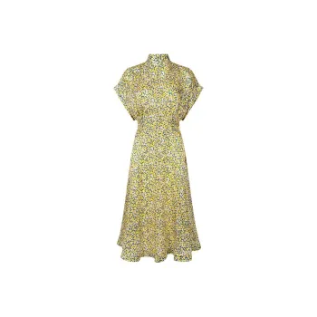 Bottega Veneta Short Sleeved Dress Women's Yellow