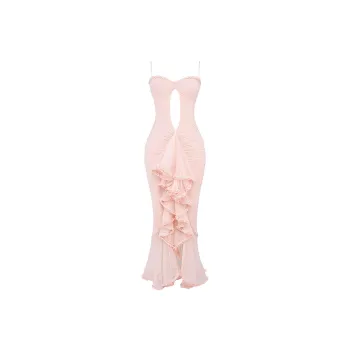 HOUSE OF CB GABRIELLA Slip Dress Women's SOFT PEACH/Light Peach