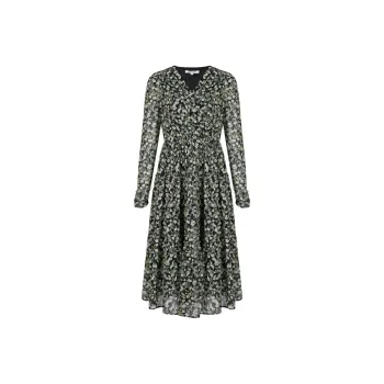 JZ. ANNAKRO Long Sleeved Dresses Women's Pattern Green