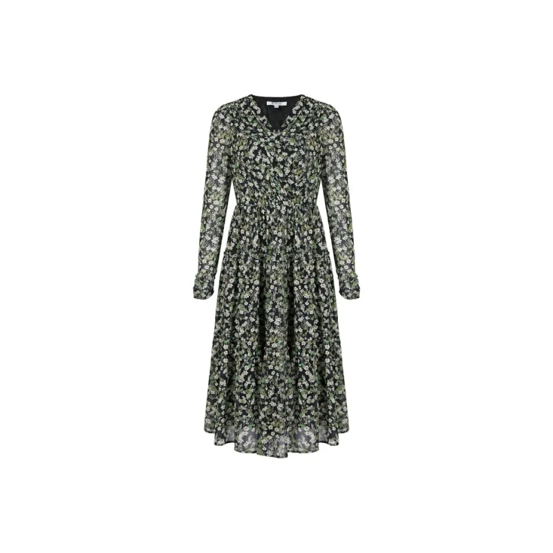 JZ. ANNAKRO Long Sleeved Dresses Women's Pattern Green-0
