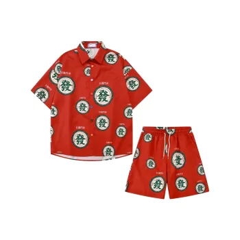 BEAR UNION Shirt Matching Set Unisex Red