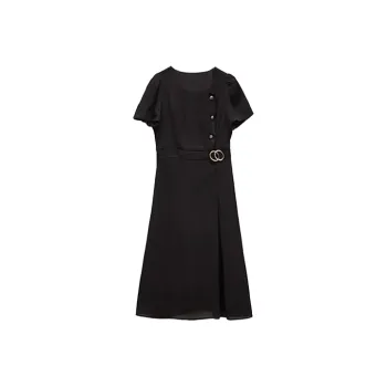 Mapping Short Sleeved Dresses Women's Black