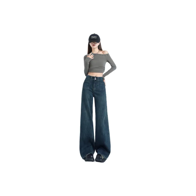LIGEMAN Jeans Women's Dark Blue-1