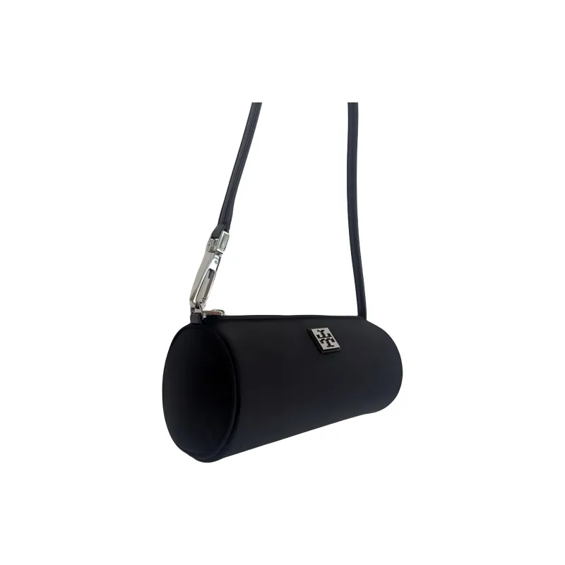 TORY BURCH VIRGINIA Fabric Cylinder Bag, Shoulder Bag Women's Black-2