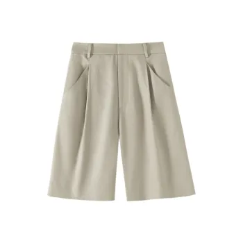 Hacikis Casual Shorts Women's Sweet Cheese Beige