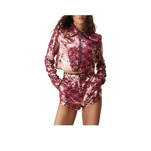 NASTY GAL Premium Tailored Sequin Booty Shorts Casual Shorts Women's Pink