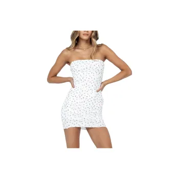 PRINCESS POLLY OSCAR MINI DRESS Sleeveless Dress Women's White/White