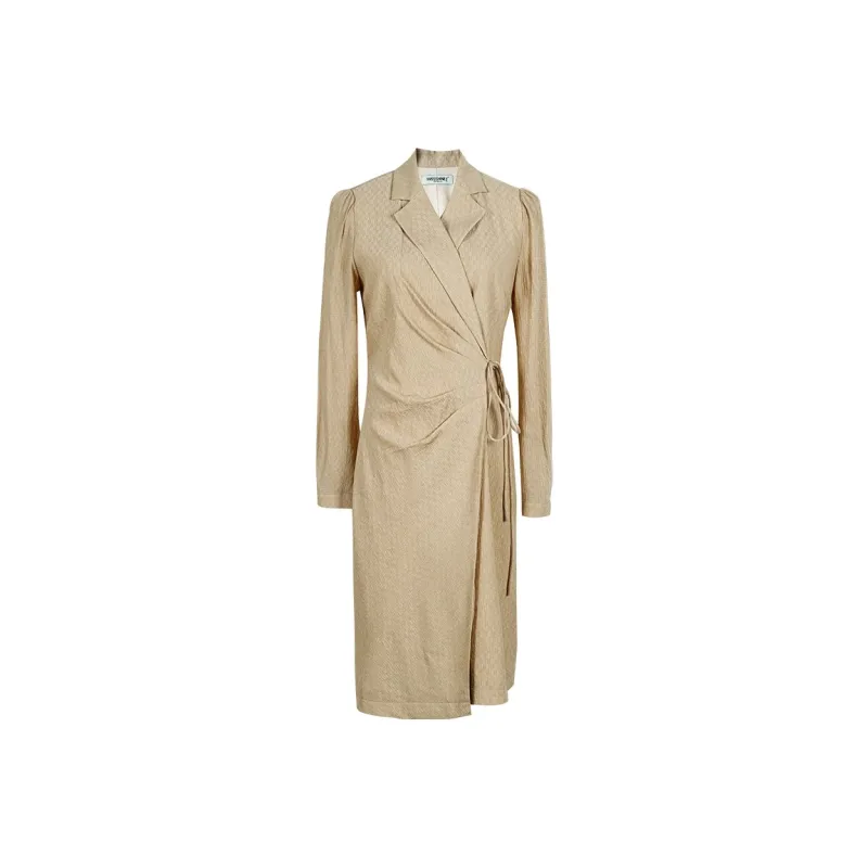 MISSSHINE Long Sleeved Dresses Women's Warm Sand-0