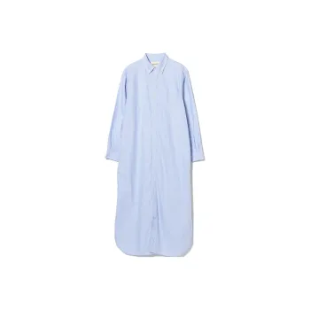 Beams Long Sleeved Dress Women's Light Blue