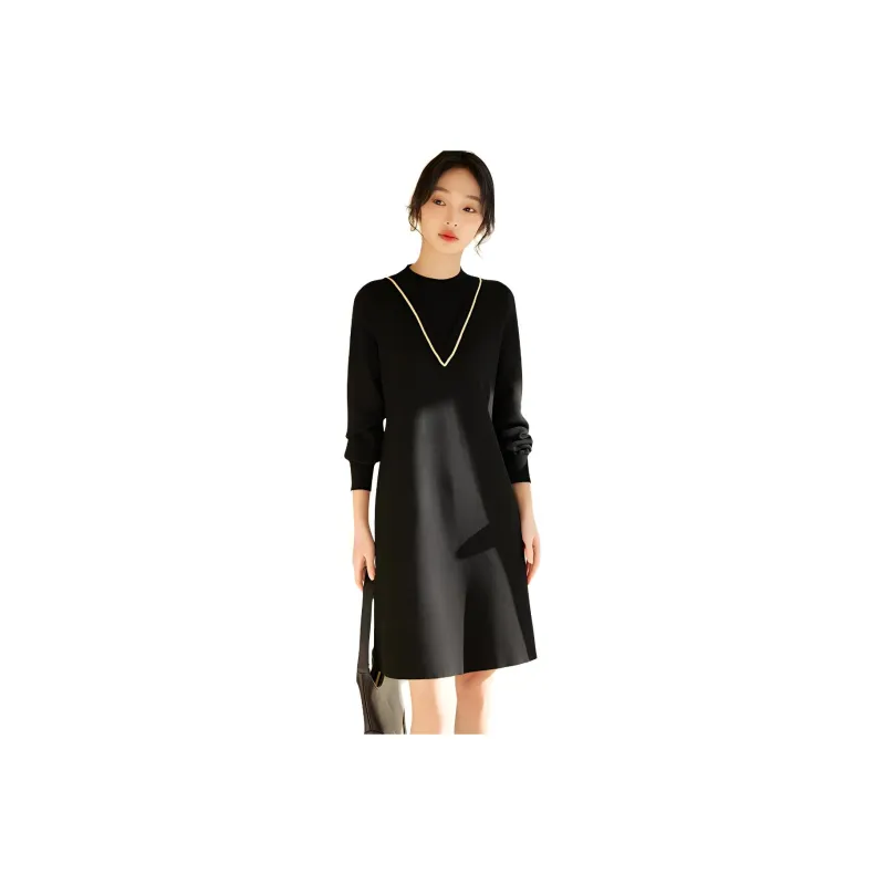 XWI Long Sleeved Dress Women's Black-0