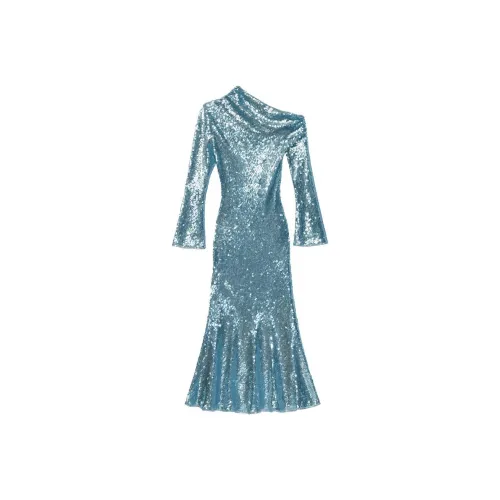 Self-portrait Long-Sleeved Dresses Women's Misty Blue