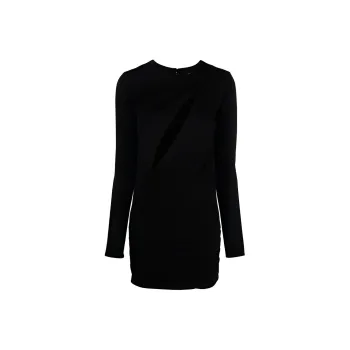 VERSACE Cut Out Long Sleeved Mini Dress