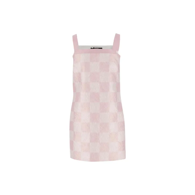 VERSACE Check-Printed Sleeveless Mini Dress-0