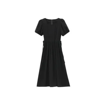 AFGGD Short Sleeved Dress Women's Black