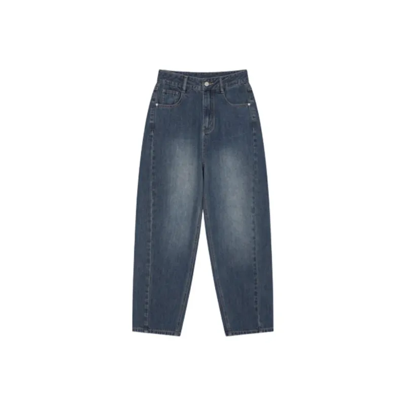 Mo Han Yi Mei Jeans Women's Vintage Blue-0