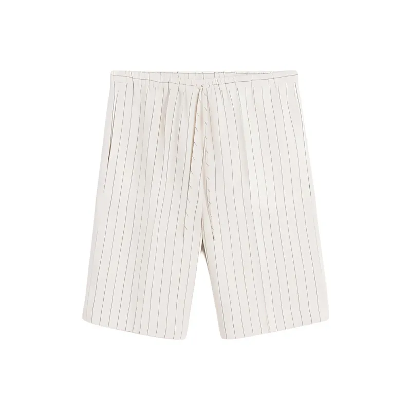 TOTEME Stripe Detailed Drawstring Shorts-0