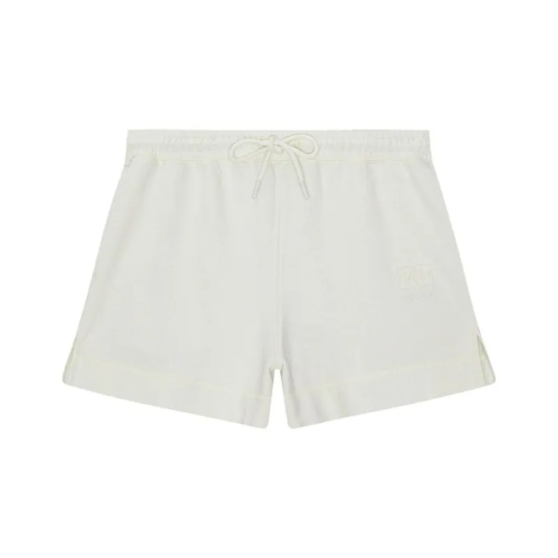 GANNI Logo Embroidered Side Slit Shorts-0
