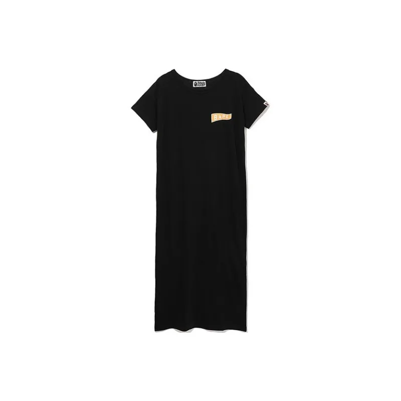 A BATHING APE Short-Sleeved Dresses Women's Black-0