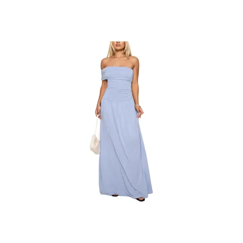 PRINCESS POLLY Decadence Strapless Maxi Dress Short Sleeved Dresses Women's Lilac/Light Purple