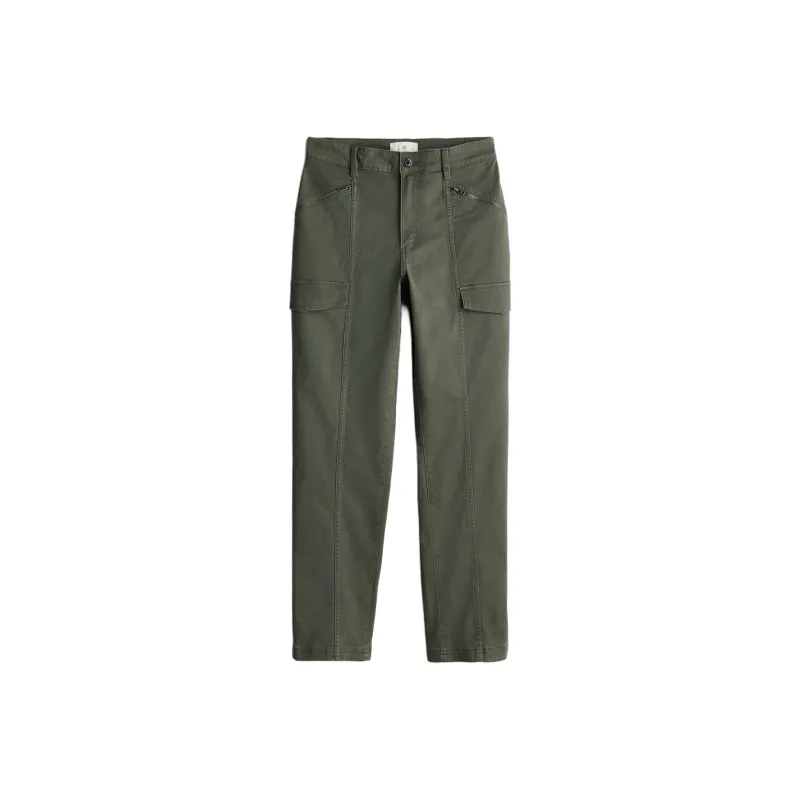 H&M Cargo Pants Women's Dark Khaki Green-0