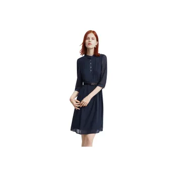 FINITY Long Sleeved Dresses Women's Navy Blue