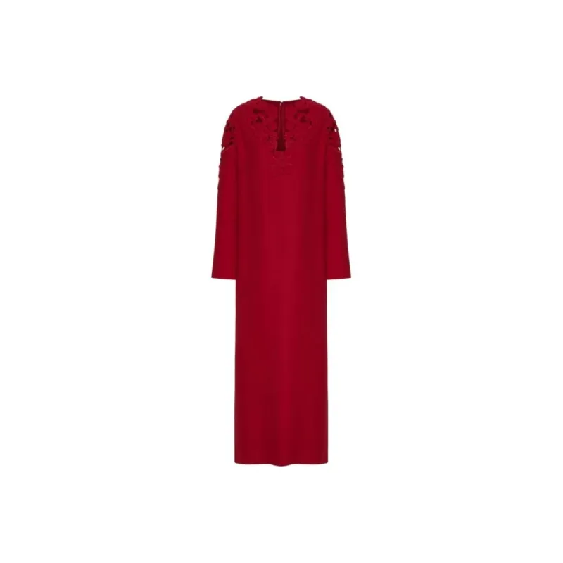 Valentino Long Sleeved Dress Women's Red-0