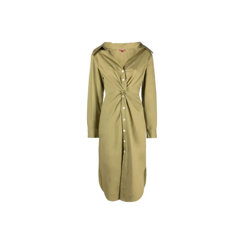 Staud Long-Sleeved Dresses Women's Green-0