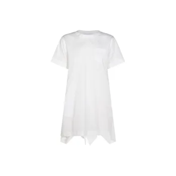 Sacai Short Sleeved Dress Women's White
