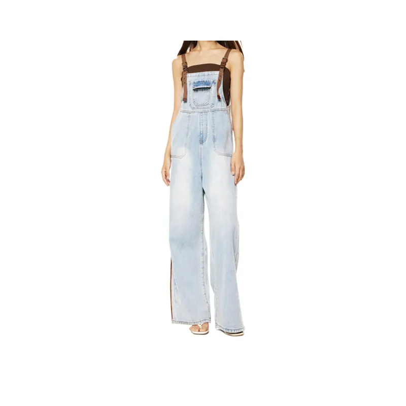 Wen Shan Overalls Women's Cyan Cloud Blue-0