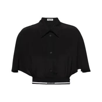 MIU MIU Crop Tops Women's Black