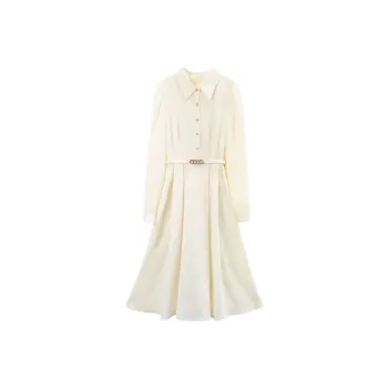 A Paradise For Awakening Long Sleeved Dress Women's Beige