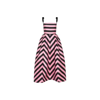 Rebecca Vallance Jocelyn Striped Midi Dress