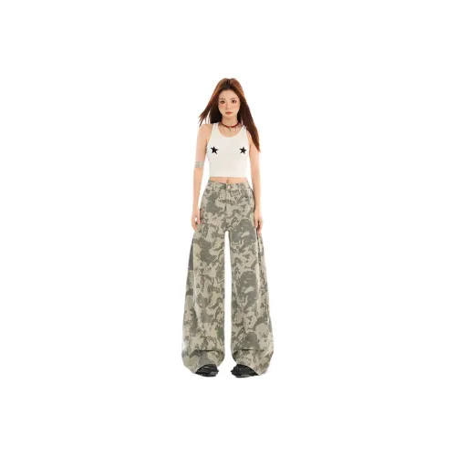 The Temptation Of The Muse Jeans Women's Camouflage