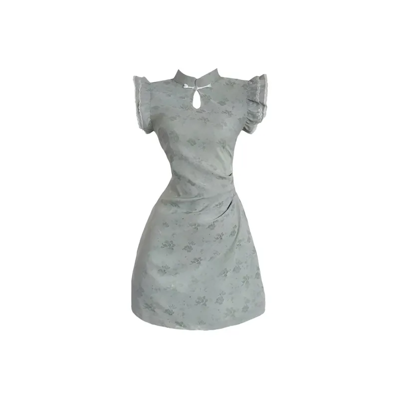 CZMO Short Sleeved Dress Women's Light Green-0