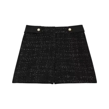 GUESS Clarissa Metallic Tweed Shorts Casual Shorts Women's Black