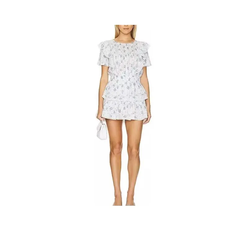 LOVESHACKFANCY Short-Sleeved Dresses Women's White-0