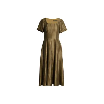 ROEYSHOUSE Short Sleeved Dresses Women's Khaki Green
