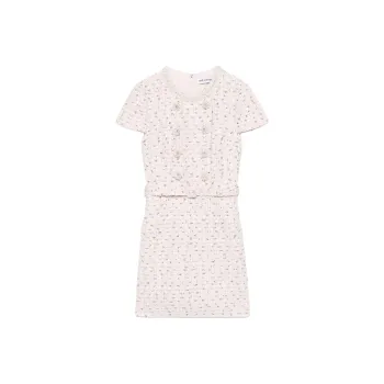 Self portrait Boucle Pearl embellished Mini Dress